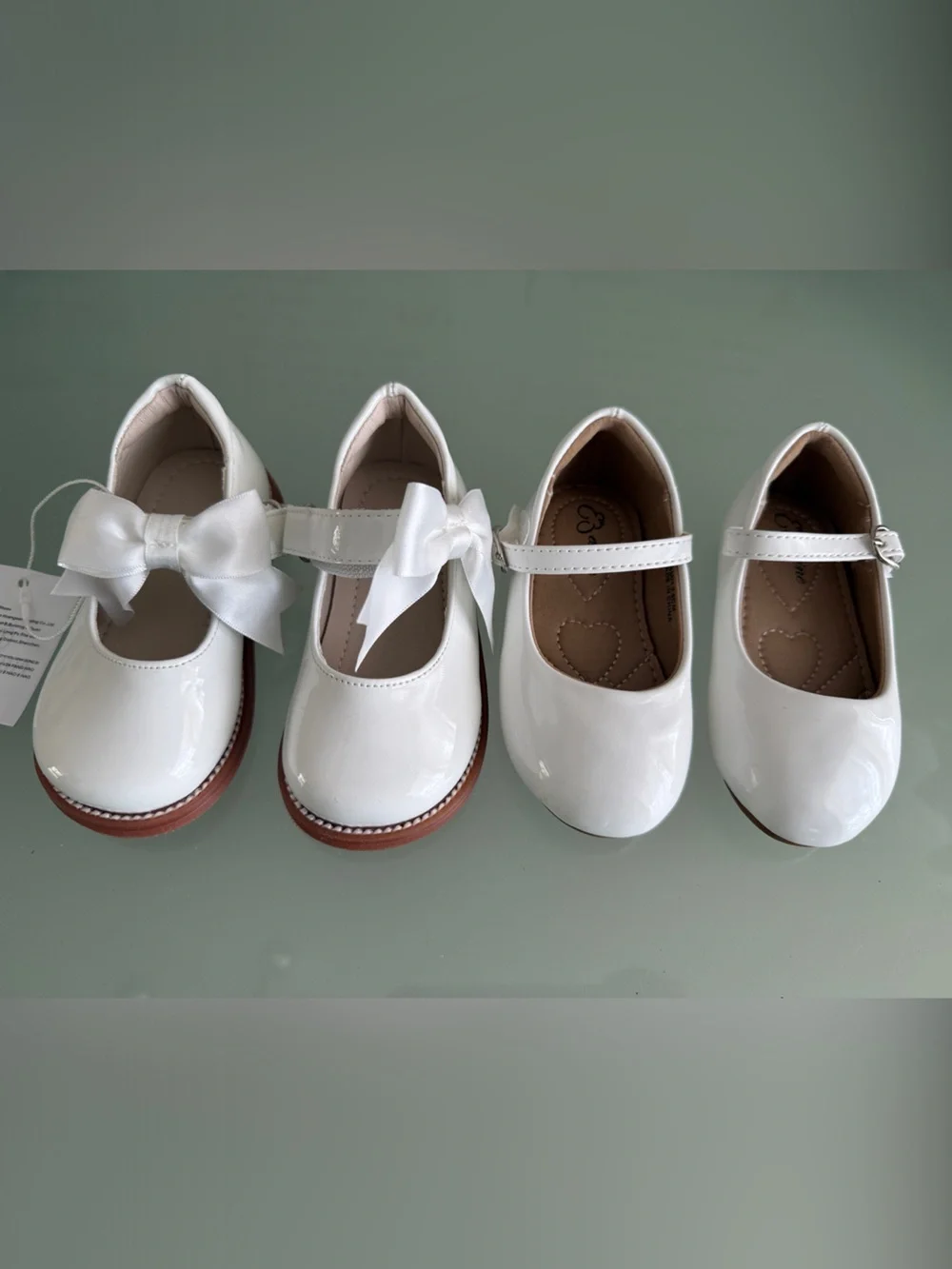 Girls White Shoes. Size 5 Months
